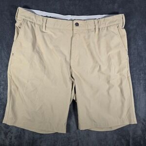 Adidas Golf Shorts Flat Front Lightweight Active Casual Beige Mens‎ Size 36